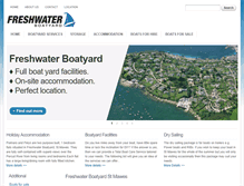 Tablet Screenshot of freshwaterboatyard.com